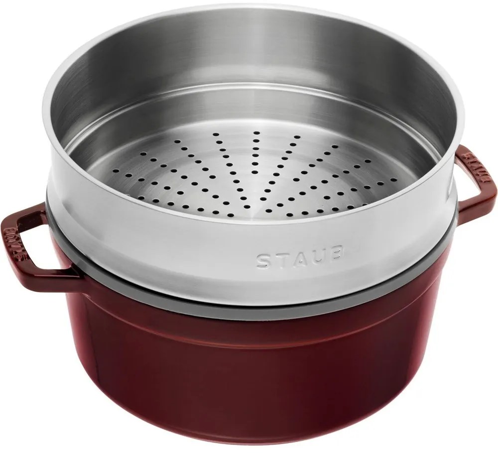 Staub Hrniec STAUB okrúhly 26 cm vínový s parákom 5,2l