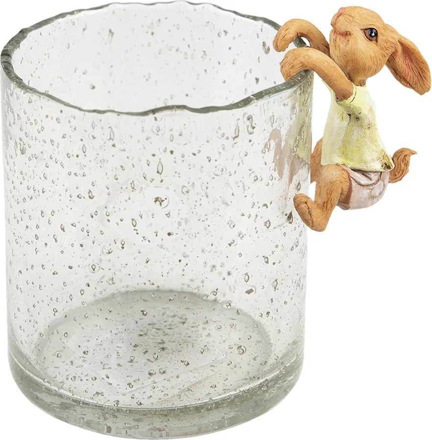 Dekorácia závesný zajačik na pohárik - 5*5*9 cm