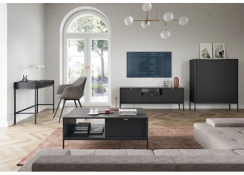 Konferenčný stolík Nova 104 cm černý/čierny rám