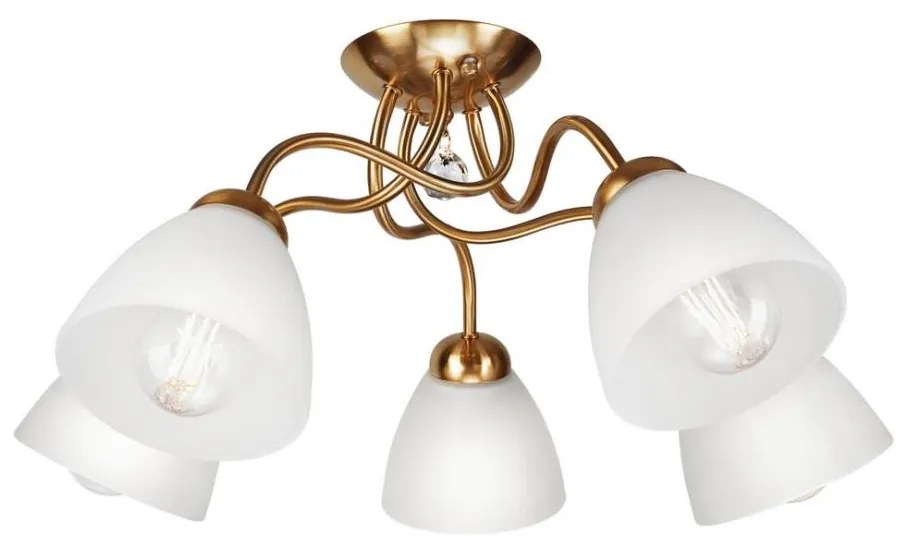 Prisadený luster MIRANDA 5xE27/60W/230V zlatá