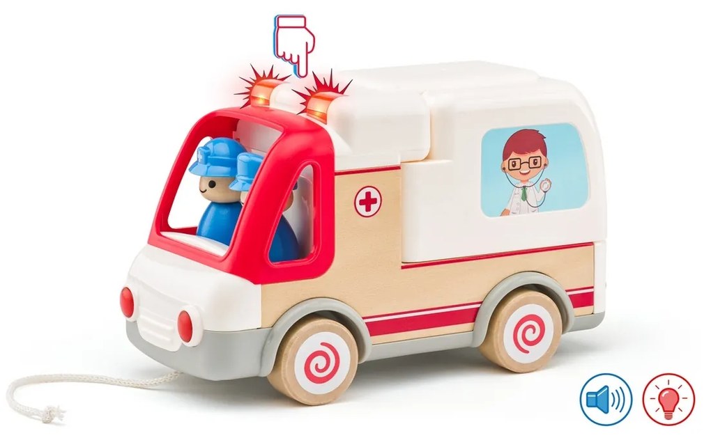 Woody Auto ambulancie so zvukmi a svetlom