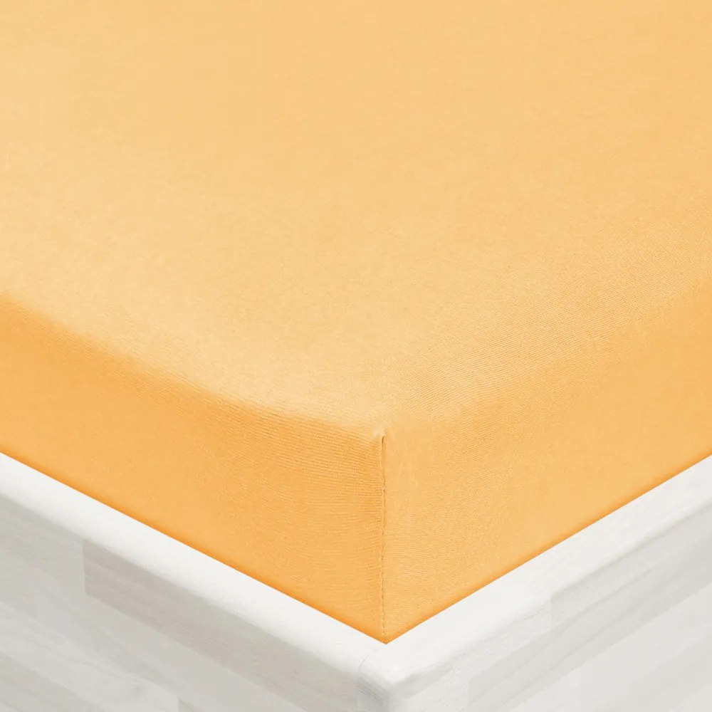 Jersey napínacie prestieradlo JR-004 Marhuľové 100 x 200 - výška 20 cm