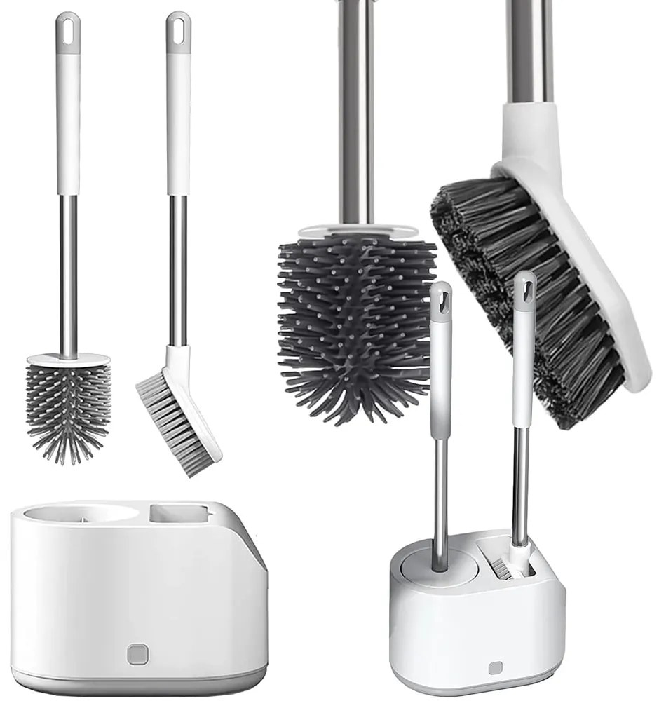 Silikónová WC kefa do kúpeľne 2v1 Verk Group 27144