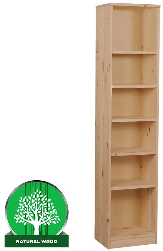 Regál eko vysoký 180 borovica morená dub