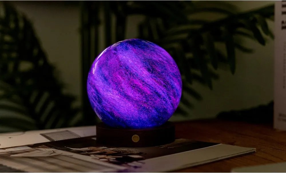 Tmavo prírodná svetelná dekorácia na USB ø 12 cm Galaxy Breeze – Gingko