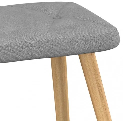 vidaXL Relaxačná stolička s podnožkou 62x68,5x96cm svetlosivá látková-