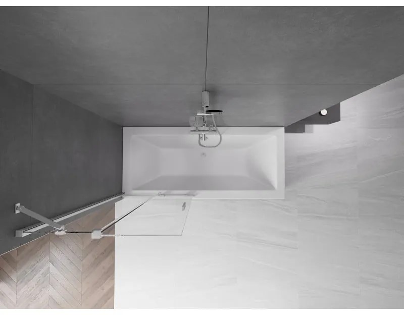 Mexen Velar, 2-krídlová posuvná vaňová zástena 85 x 150 cm, 8mm číre sklo, chrómový profil, 896-085-000-01-01