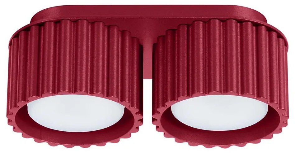 Sollux SL.1823 - Bodové svietidlo AURA 2xGX53/10W/230V červené