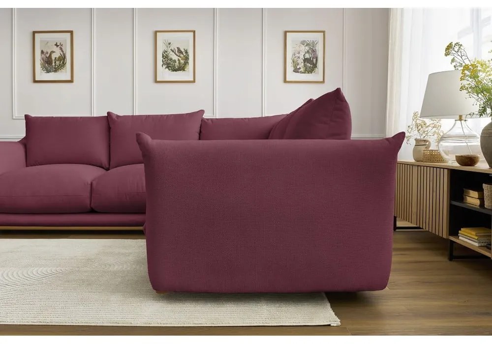 Vínová rohová pohovka Ernest – Bobochic Paris