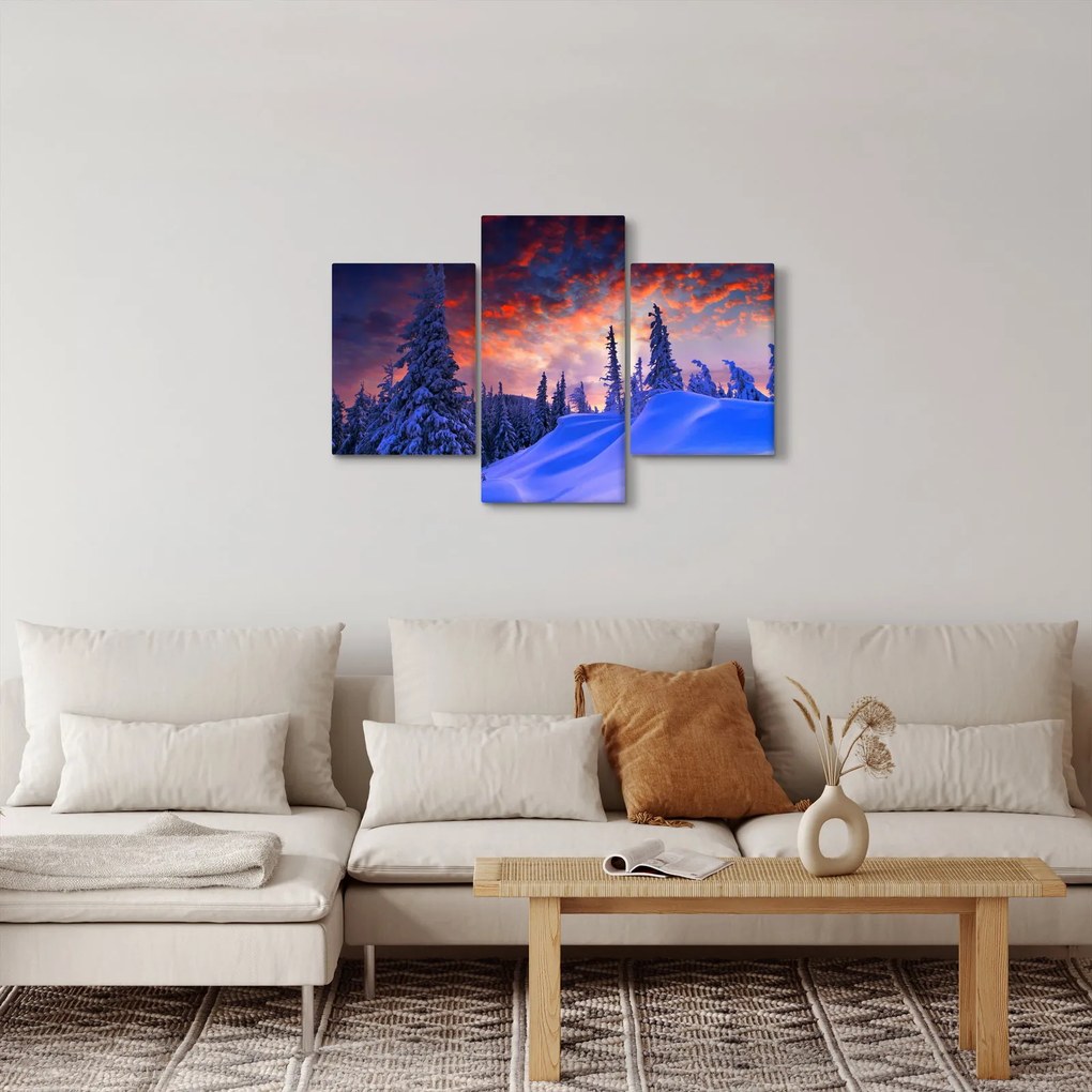 Obraz - Zimný súmrak (90x60 cm)