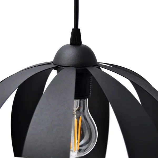 Luster na lanku NEWTON 1xE27/15W/230V čierna