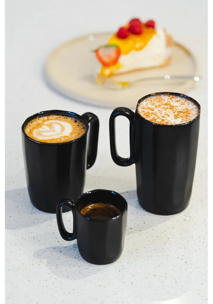 Čierne hrnčeky na espresso z kameniny v súprave 2 ks 80 ml Fuori – Vialli Design