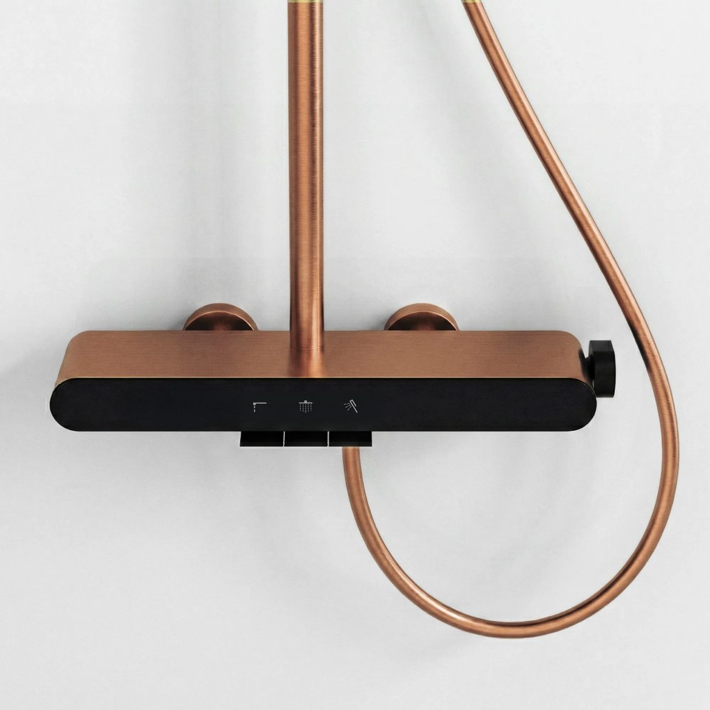 Rea Farel, sprchový set s vaňovým výtokom, medená matná, REA-P0357