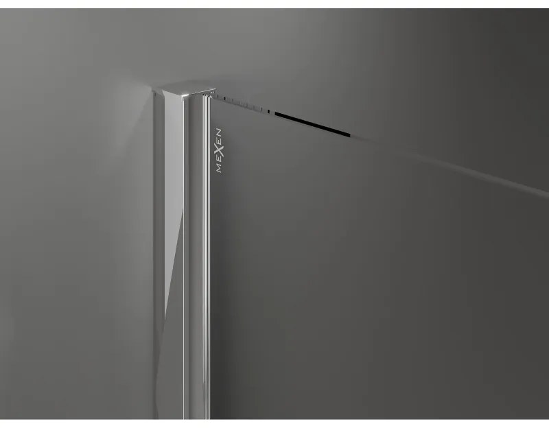 Mexen Velar, sprchový kút s posuvnými dverami 90 x 80 cm, 8mm sklo námraza, chrómová, 871-090-080-31-01