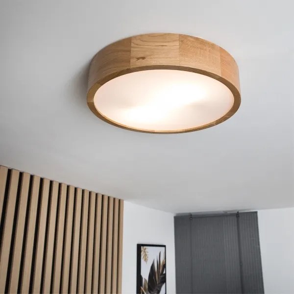 Brilagi - LED stropné svietidlo CARVALHO 2xE27/15W/230V dub, priemer 37,5 cm