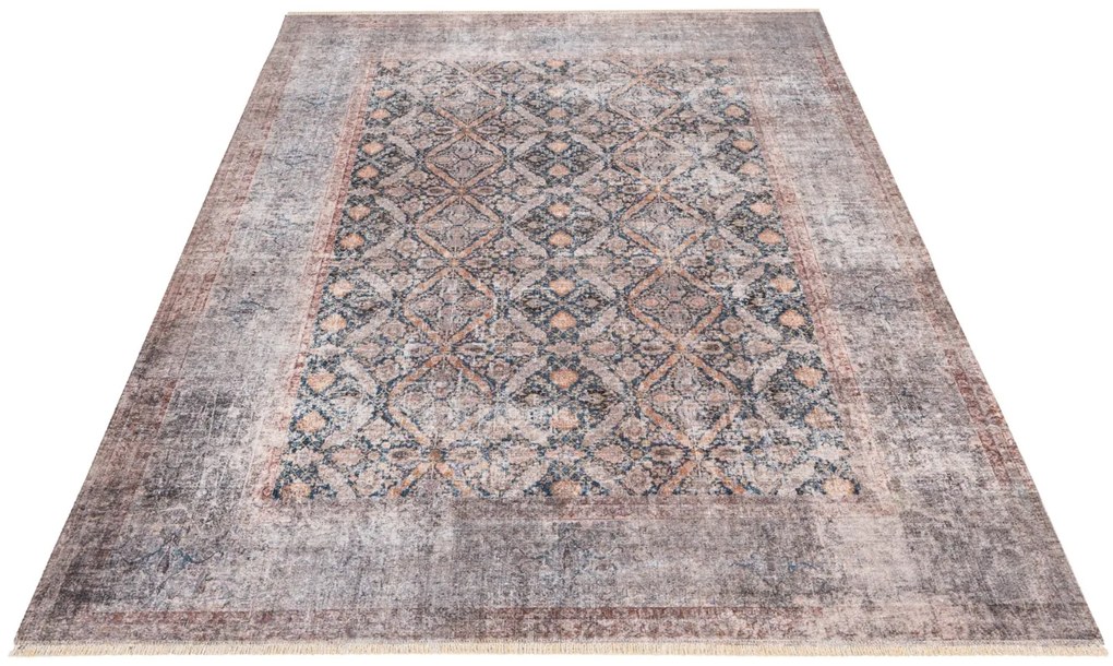 Kusový koberec My Maurea 780 navy – na von aj na doma, 200x290, hnedá, chodba / predsieň, Obsession