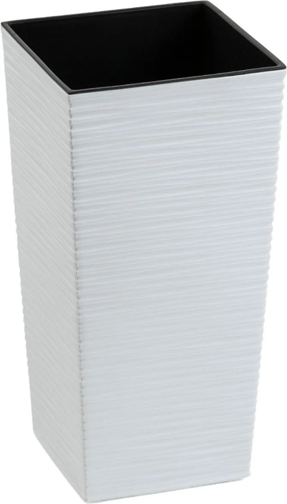PLASTOVÝ KVETINÁČ PORTO RIFLO 36X19X19 CM BIELA
