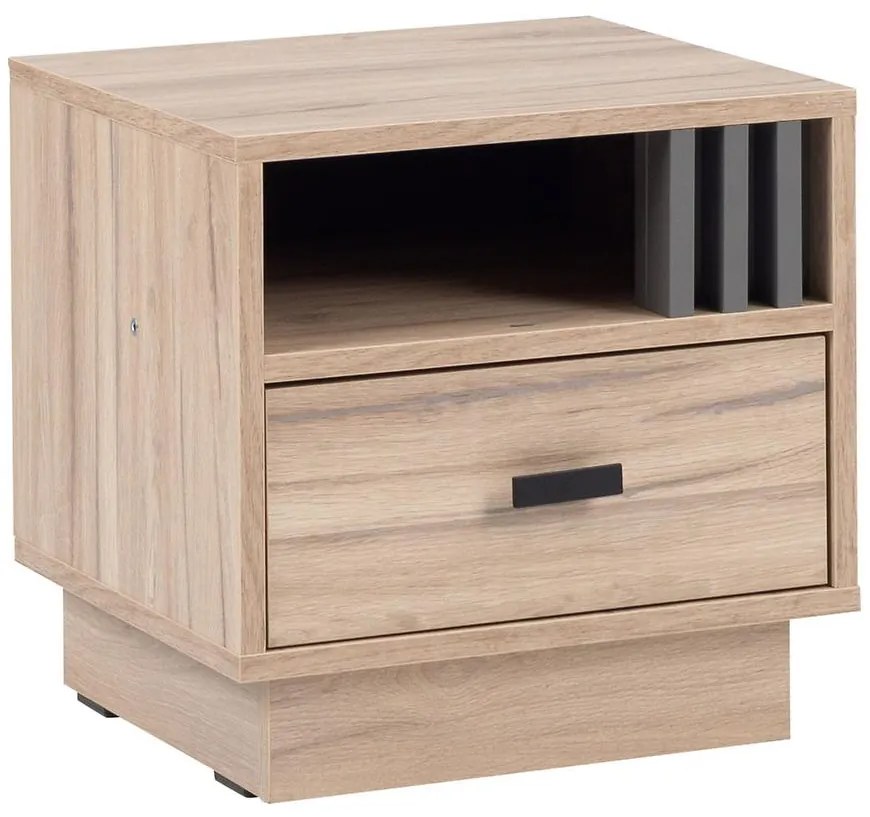 Nočný stolík Allmo AL20 svetlý estana dub/antracit