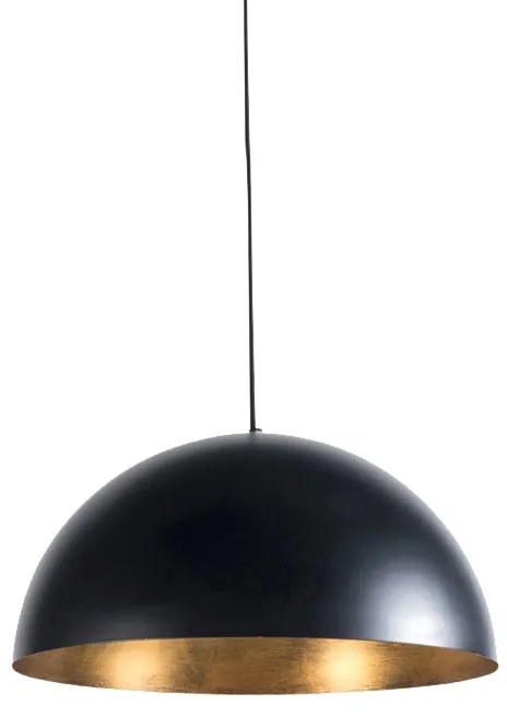 Inteligentné priemyselné závesné svietidlo čierne so zlatom 50 cm vrátane Wifi G125 - Magna Eco