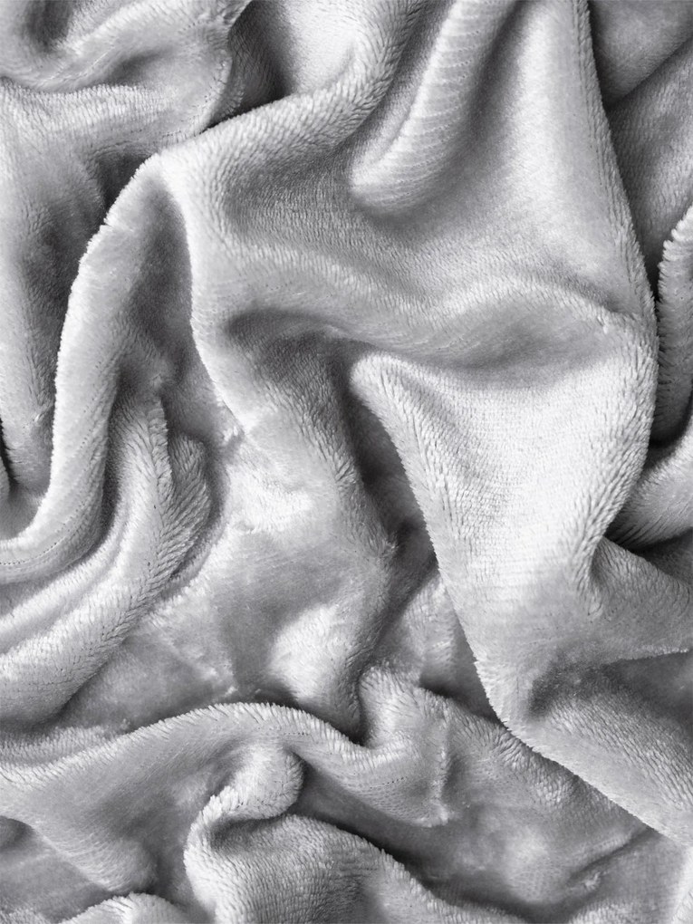 Plachta mikroplyš Deluxe 220 × 200 cm – svetlosivé