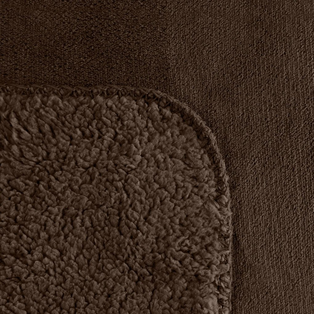 BUKLÉ DEKA TEDY 200X220 CM TMAVOHNEDÁ