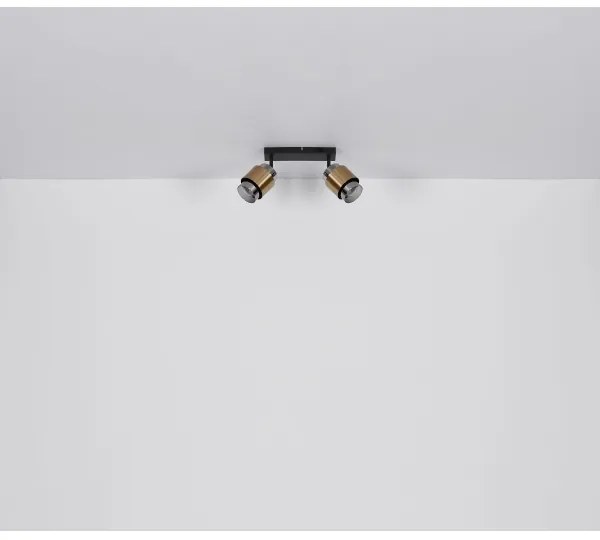 Globo 15560-2 - Bodové svietidlo MILLEY 2xE27/40W/230V čierna/mosadz