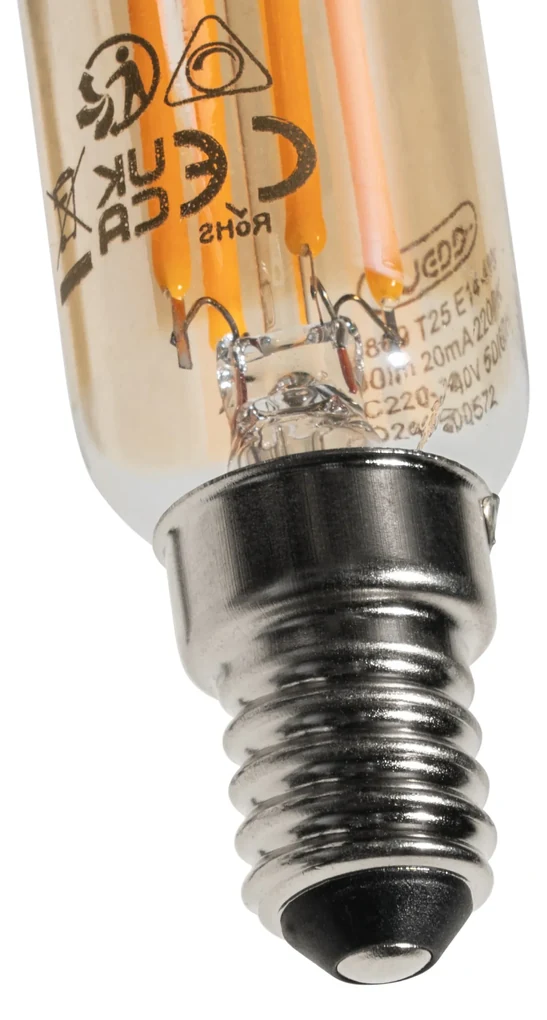 Sada 5 stmievateľných LED žiaroviek E14 zlatá T25 4W 300 lm 2200K