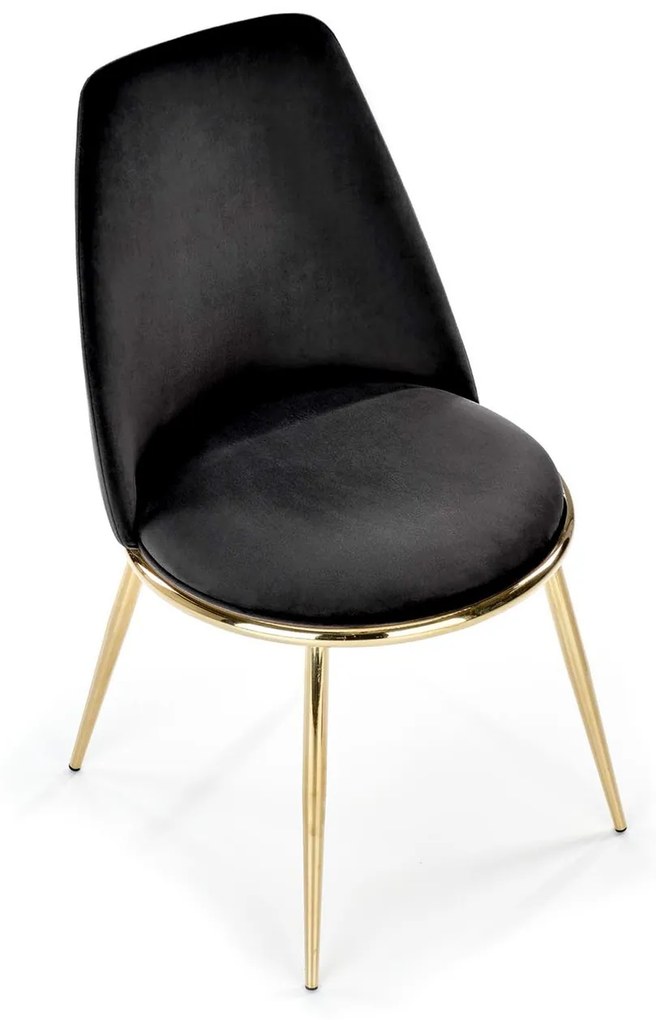 Dizajnová stolička GLAMOUR K460 čierna