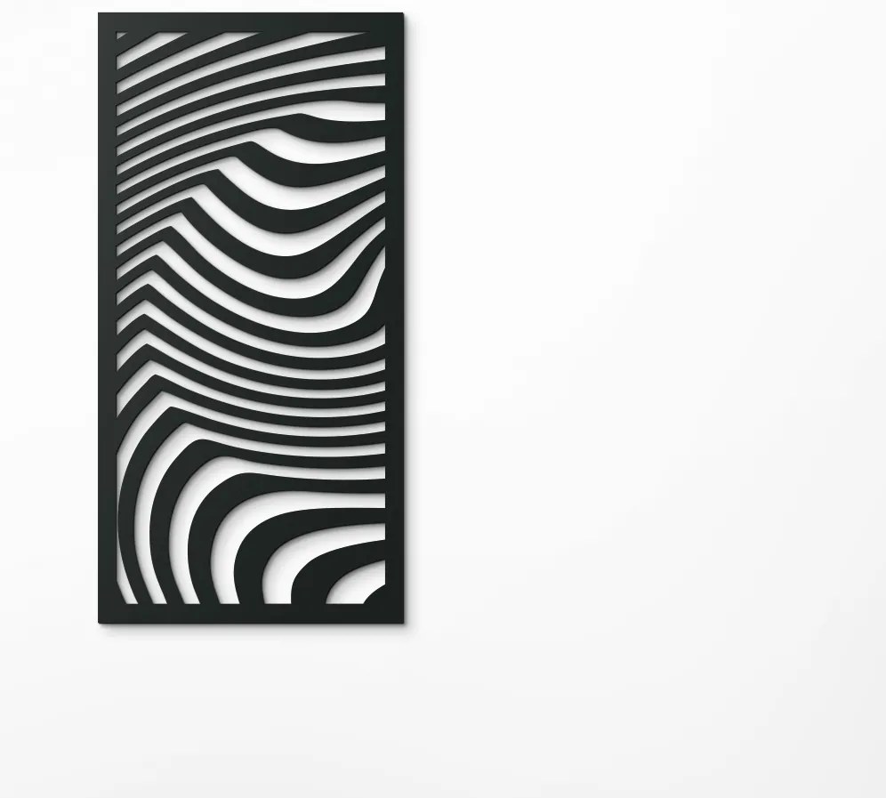 drevko Moderný obraz Pásikavé duny Rozmer obrazu: 44,5 x 22 cm, Farba dekorácie: Čierna