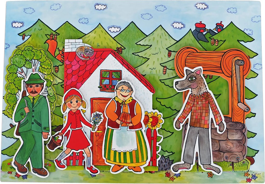 MARIONETINO Bábky a kulisy k rozprávke Červená Čiapočka