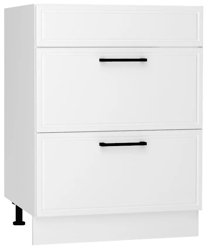 Kuchynské skrinka Emily D60PC S/2 ZASL biely hrášok mat