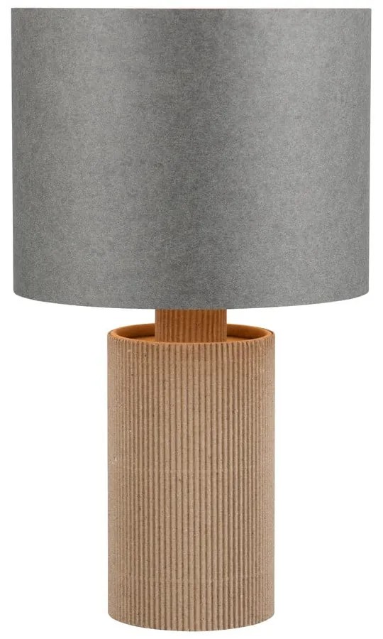 Sivo-béžová stolová lampa (výška 28 cm) Canio – Trio