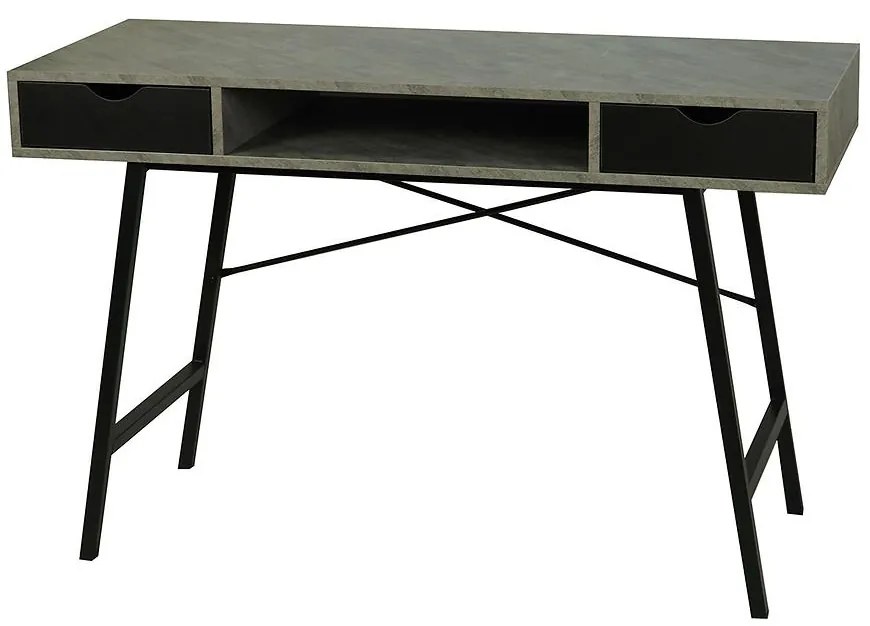 Pracovný Stôl Kobe čierny/betón