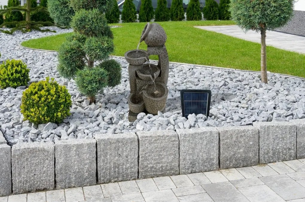 Záhradná solárna fontána BestBerg SF-08 / polyresin / 29 x 28,3 x 61 cm