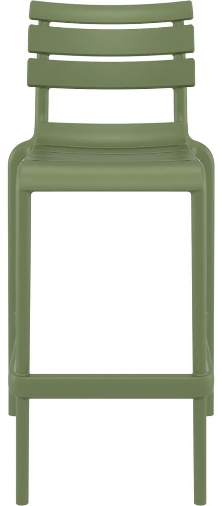 HELEN BAR 75 záhradná barová stolička olive green