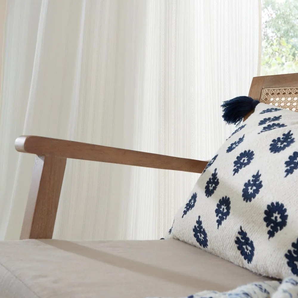 Biela bavlnená záclona 140x122 cm Zofia Broderie Anglaise – Pineapple Elephant