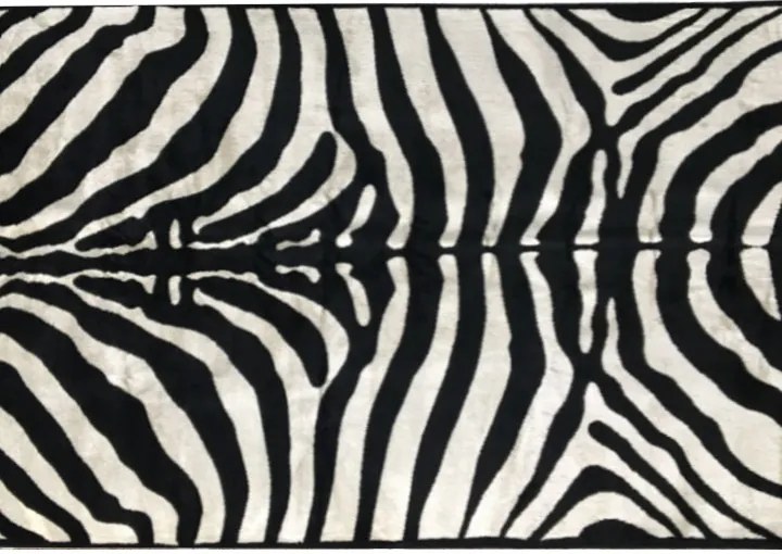 ARWEN koberec 40x60 cm v prevedeni vzor zebra, 100% viskóza