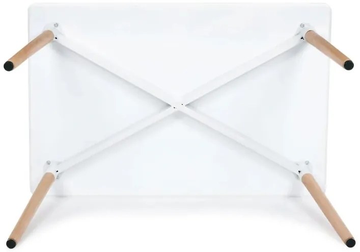 AKCIA Biely jedálenský stôl BERGEN 120x80 cm II. akosť