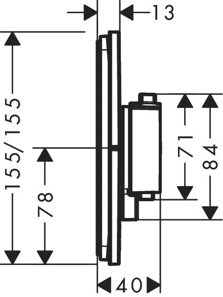 Hansgrohe ShowerSelect Comfort Q, termostat pod omietku pre 1 spotrebič a ďalší výtok, kartáčovaný bronz, HAN-15589140
