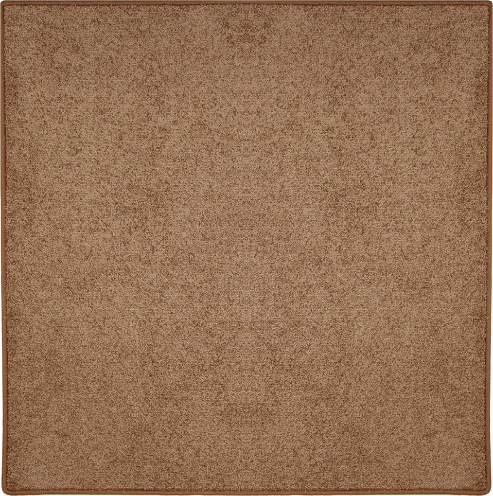 Vopi, AKCIA: 120x120 cm Kusový koberec Capri medený štvorec, hnedá, chodba / predsieň