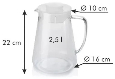 Tescoma Džbán TEO 2,5 l Farba viečka: Červená