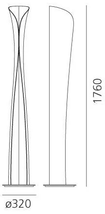 Artemide 1361020A - LED Stojacia lampa CADMO LED/44W/230V + 1xGU10/10W/230V biela
