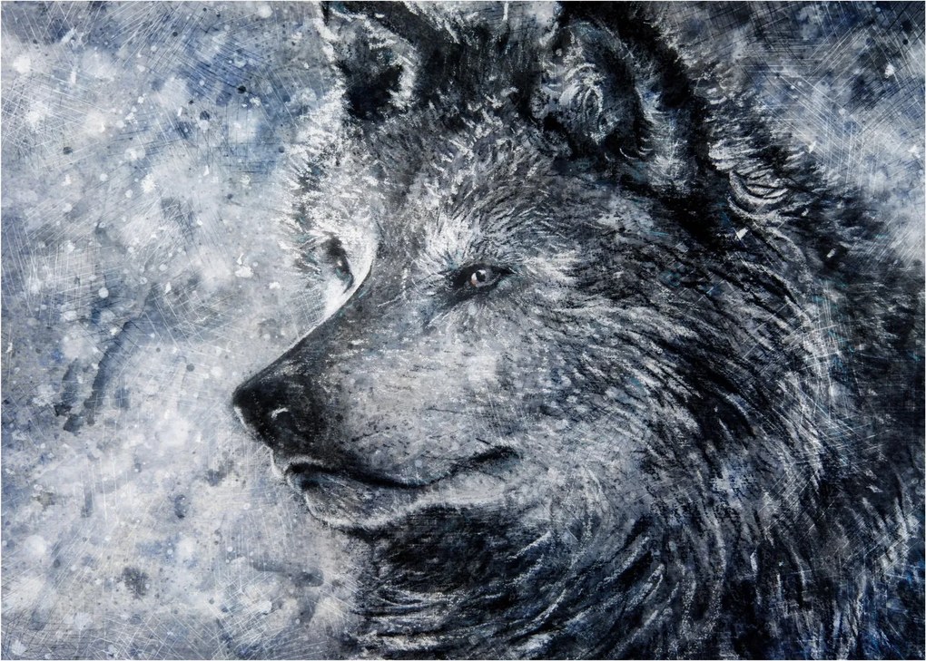 Obraz - Kreslený vlk (70x50 cm)