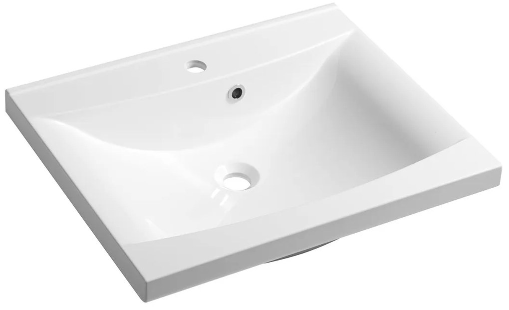 Sapho Sapho, LUCIOLA umývadlo 60x48cm, liaty mramor, biela, 50062