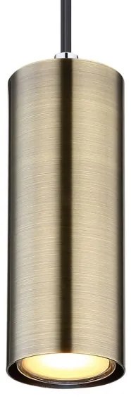 Globo 57911HM - Luster na lanku ROBBY 1xGU10/35W/230V čierna/mosadz