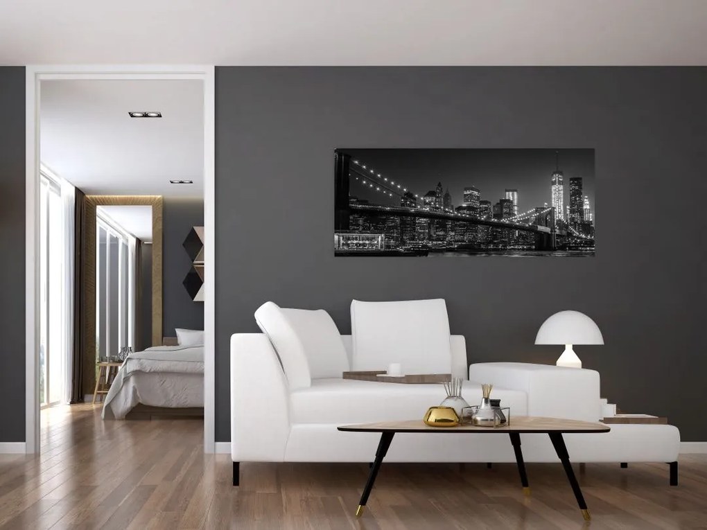 Obraz Brooklyn mosta v New Yorku (120x50 cm)