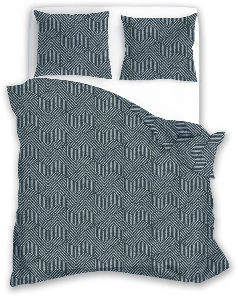 Povlečení z mikrovlákna SATYN 007 160x200 cm + 2x 70x80 cm šedé