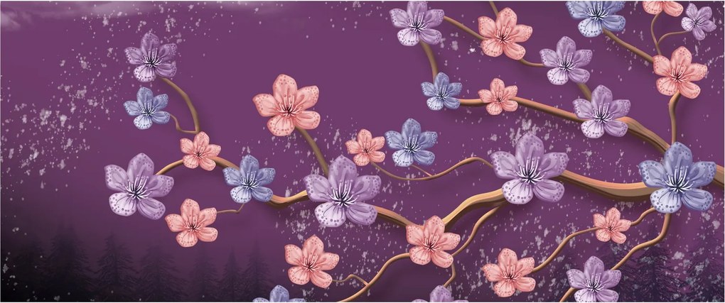 Obraz - Jarný súmrak (120x50 cm)