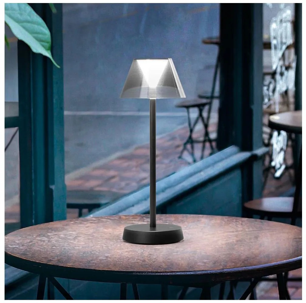 Ideal Lux - LED stmievateľná dotyková lampa LOLITA LED/2,8W/5V IP54 čierna