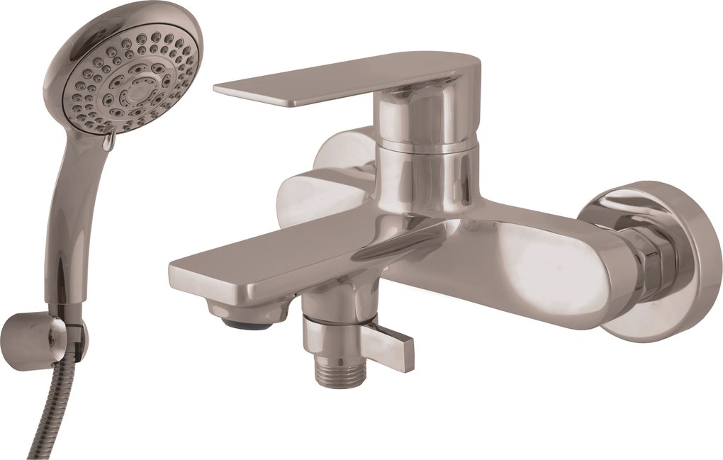 Slezák - RAV Vaňová batéria NIL so sprchovým setom - NL154.5/1MGL, Metal Grey lesk